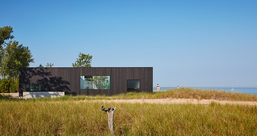 John Ronan Architects modern Beach House Lake Michigan