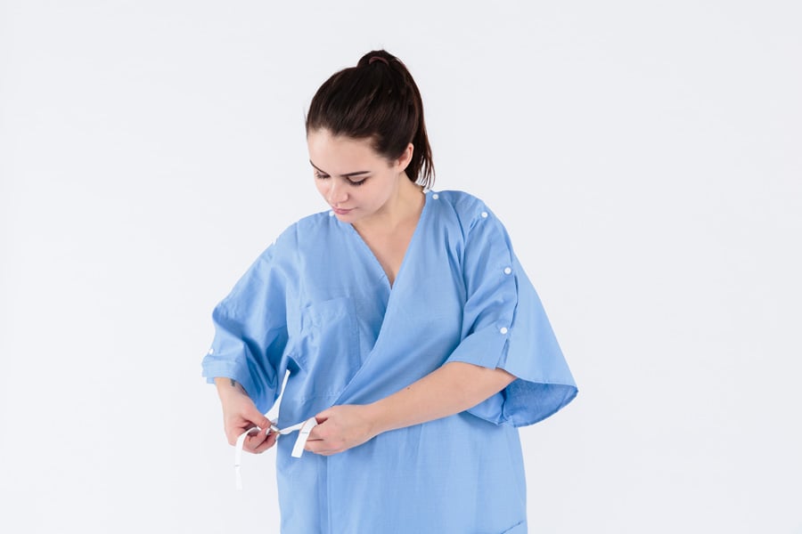 Disposable Dark Blue Hospital Patient Gown for X-ray Examination - China Hospital  Gown, Patient Gown | Made-in-China.com