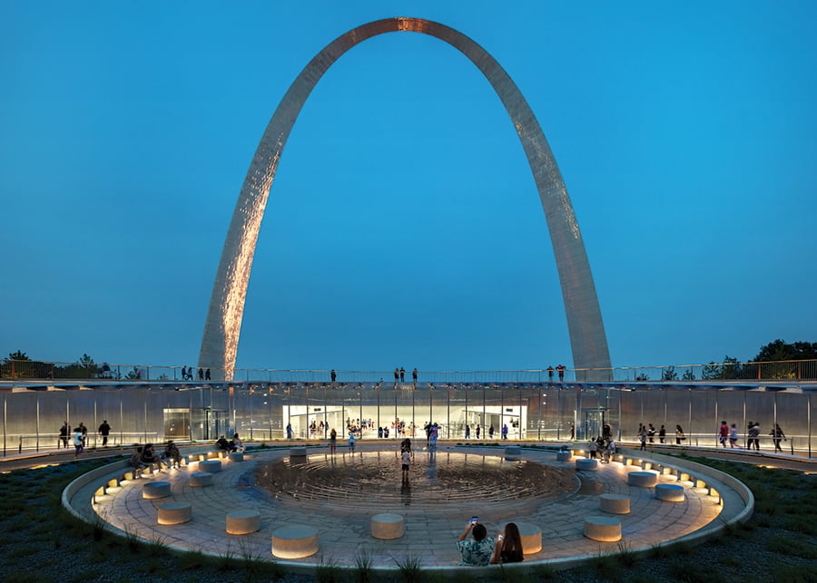 Placing Keystone Into Gateway Arch by Bettmann