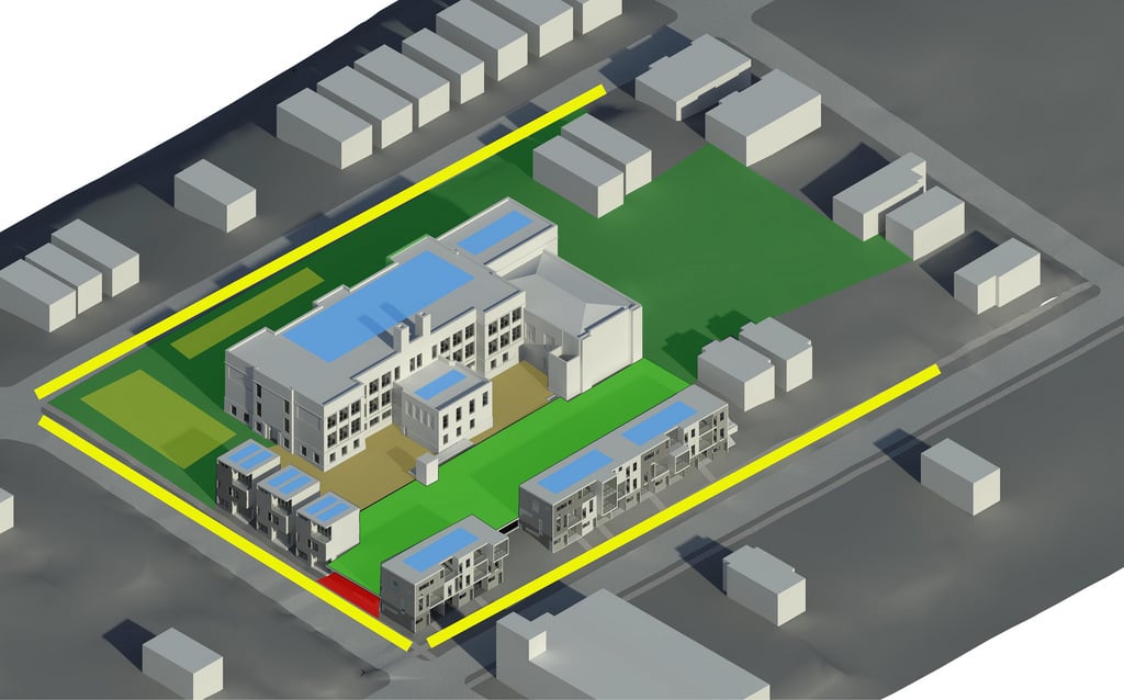 a rendering of a green community plan