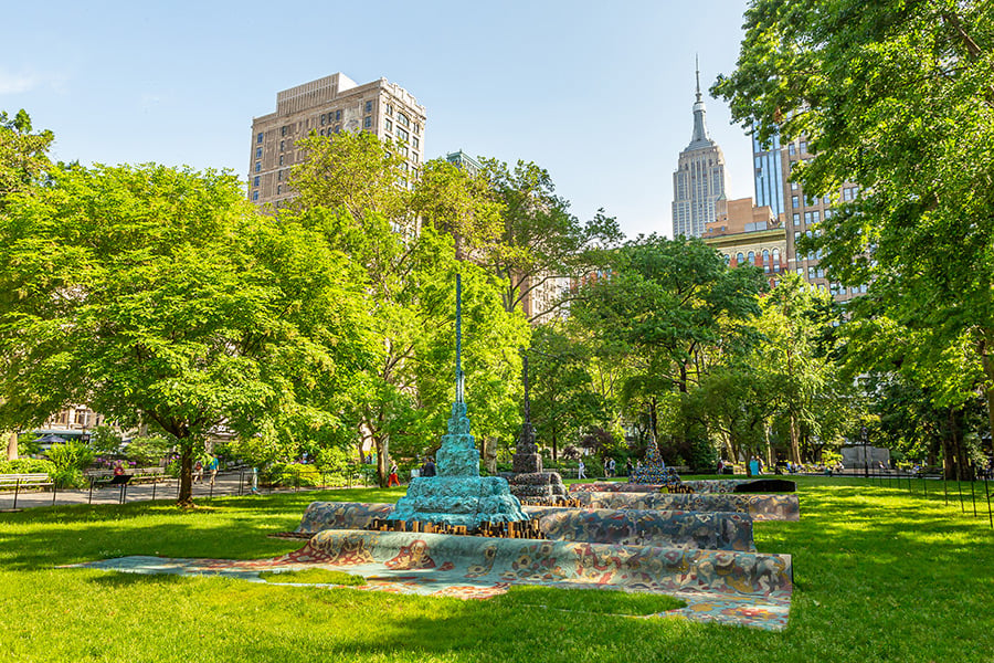 Leonardo Drew Madison Square Park installation