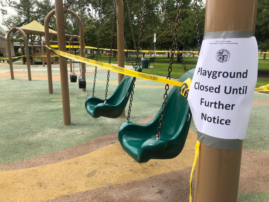 Los Angeles Playground Closed Due To Covid 19