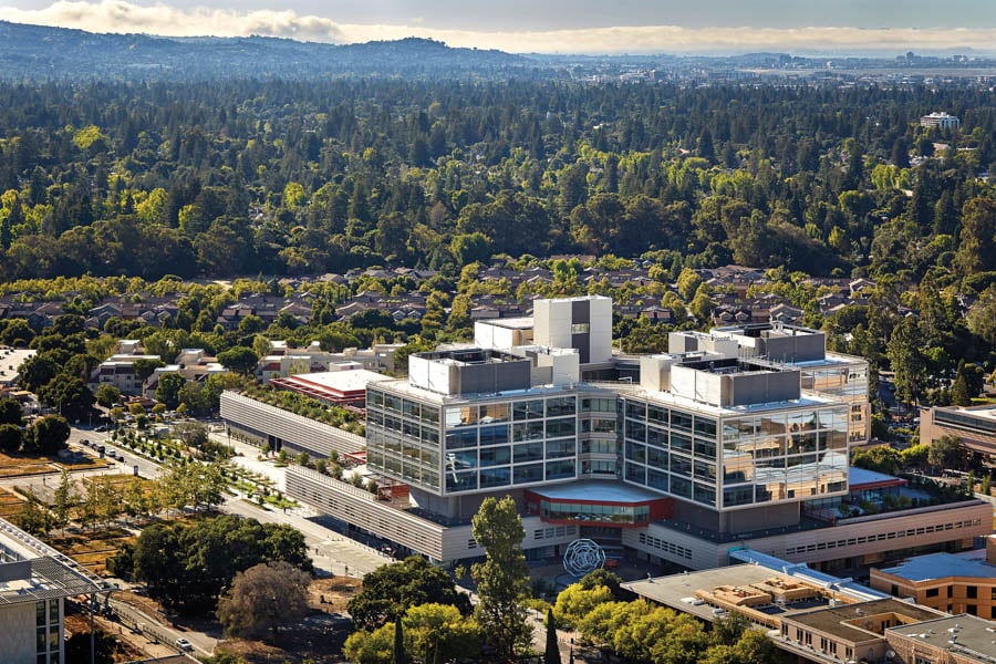 Stanford University Mc New Stanford Hospital Ext Aerial Se Facade 2 Copyright Will Pryce