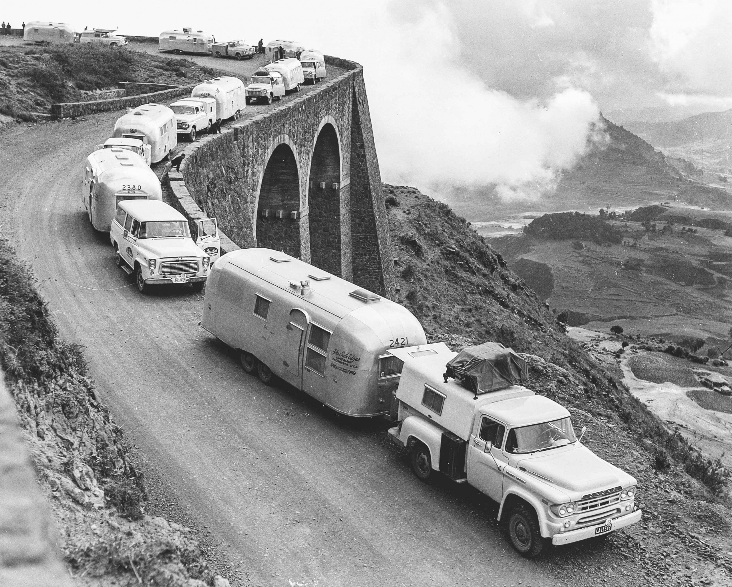 Caravan On Mountain Ledge