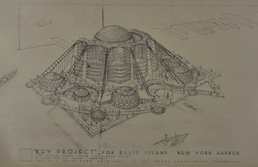 frank lloyd wright interior drawings