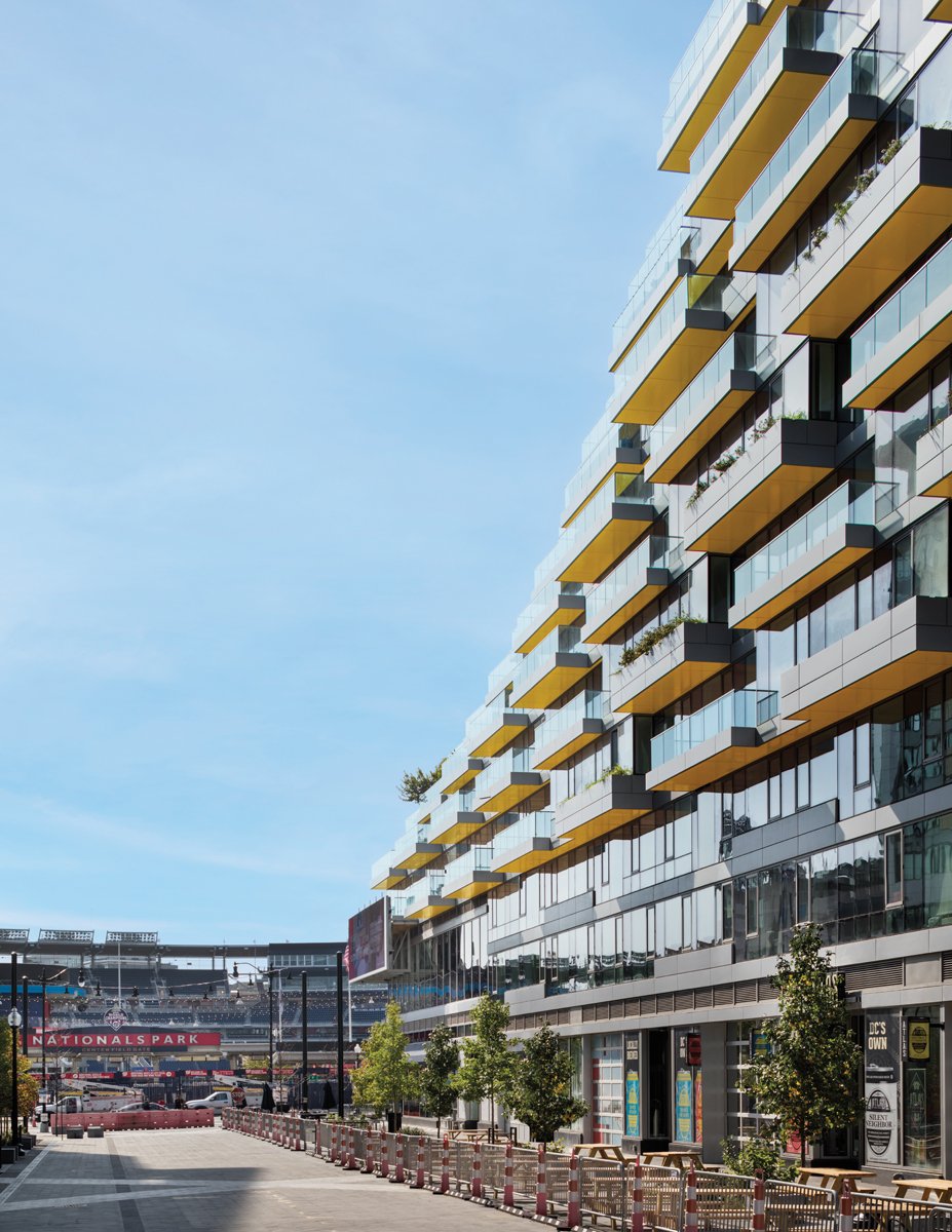 The site sits across from Nationals Park along Anacostia River