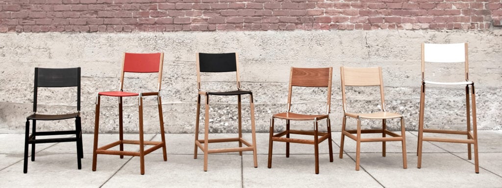 a row of chairs from the brand Fyrn