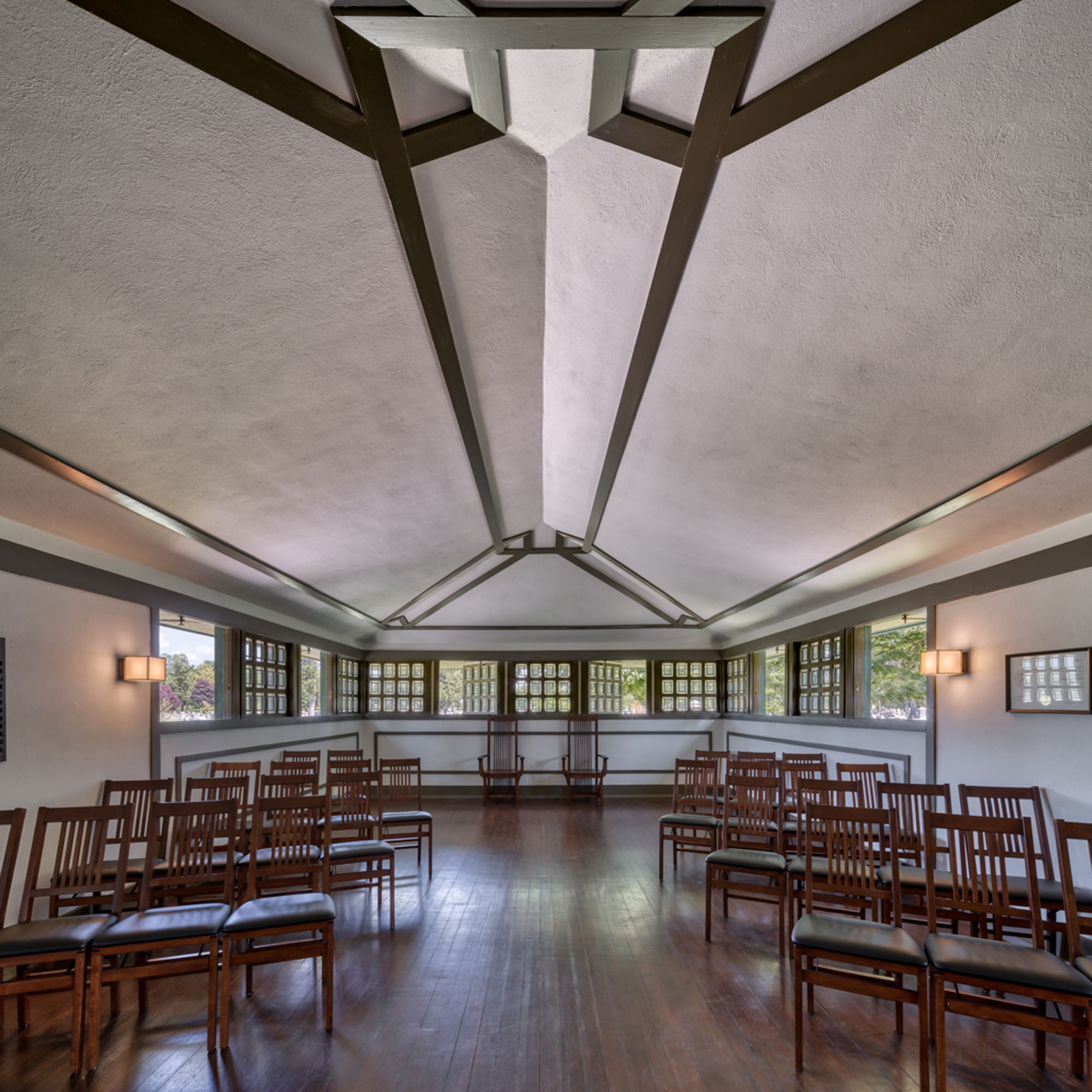 A minimalist chapel interior