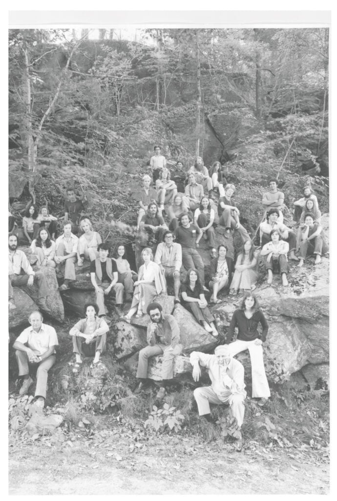 A group of Reed's students and teachers outside