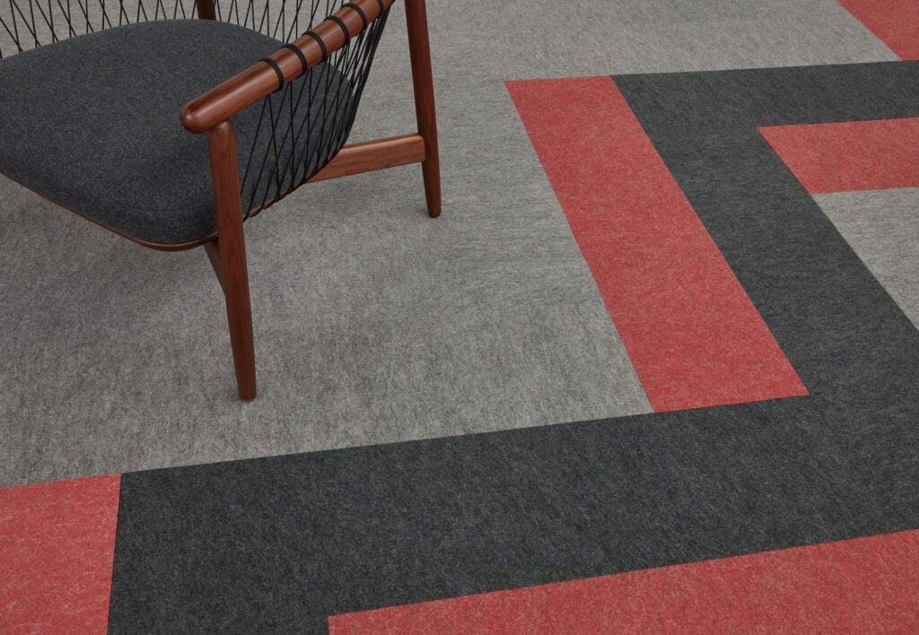 Carpeting with chair