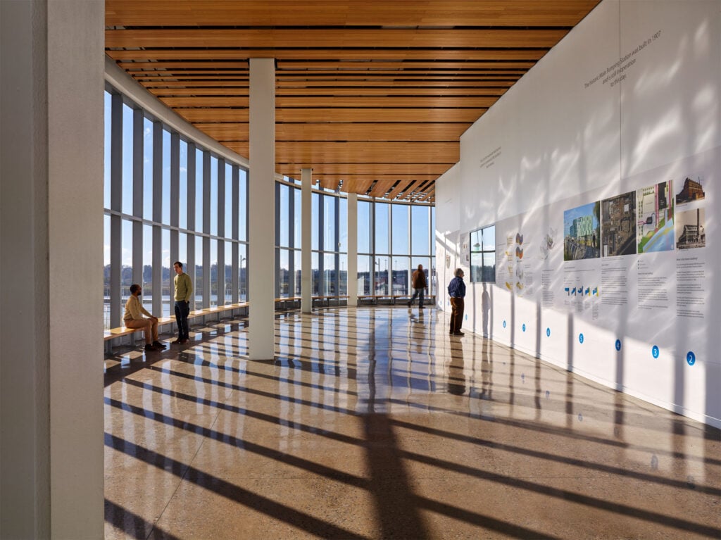 D.C. Water headquarters interior windows