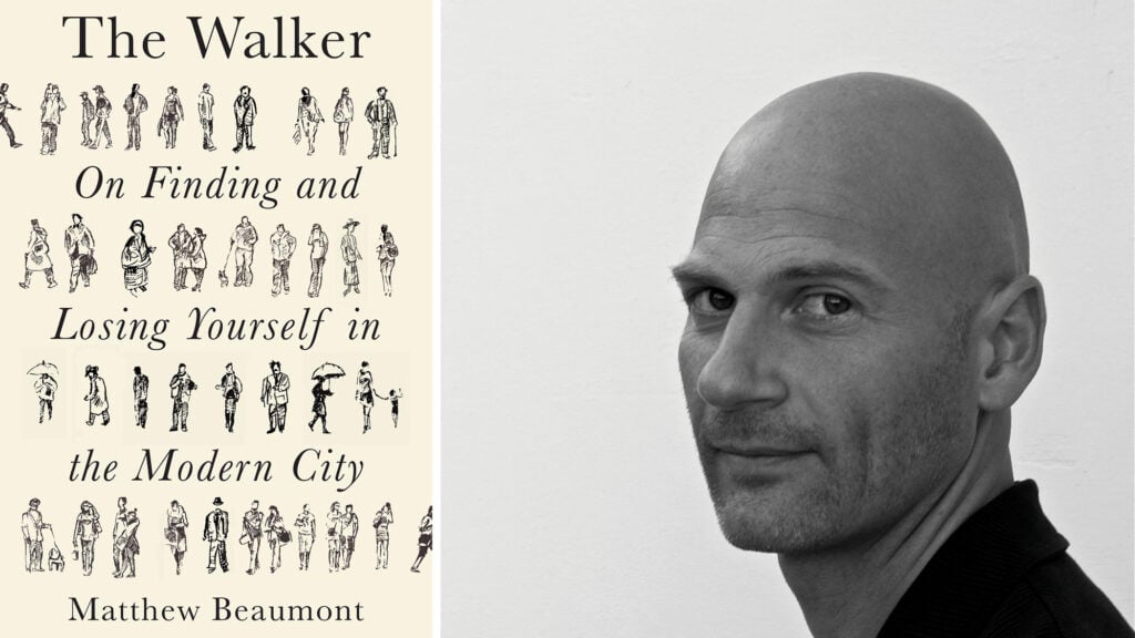 composite image of book cover and portrait of the author