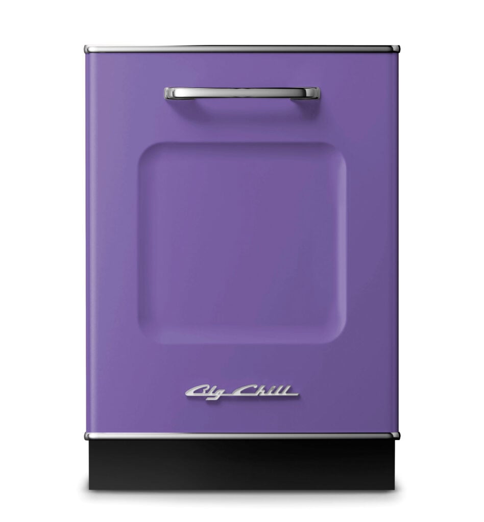 purple refrigerator 