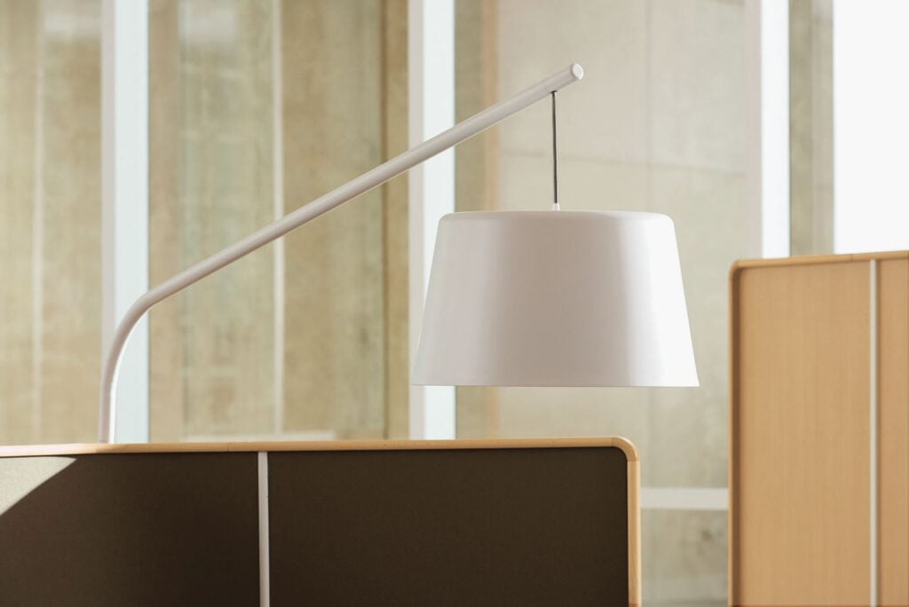 white arc lamp