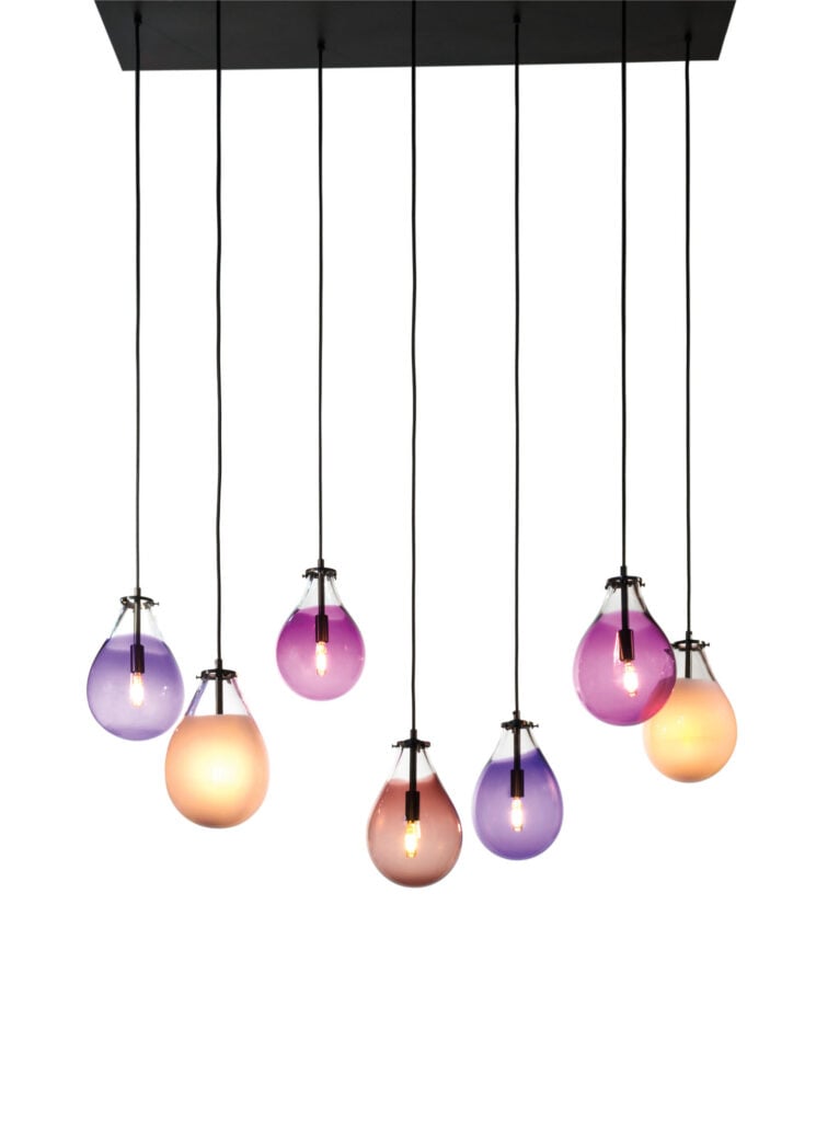 multicolor teardrop chandelier