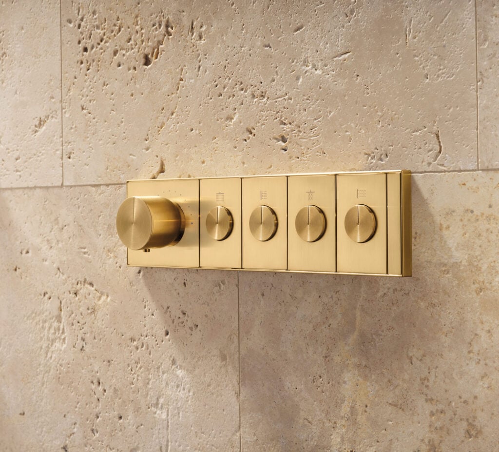 brass shower controls