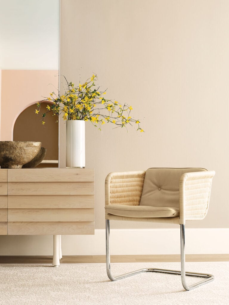 Beige walls with beige furniture