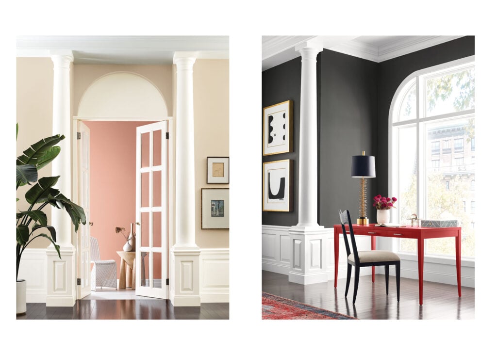 sherwin williams two rooms with different paint colors