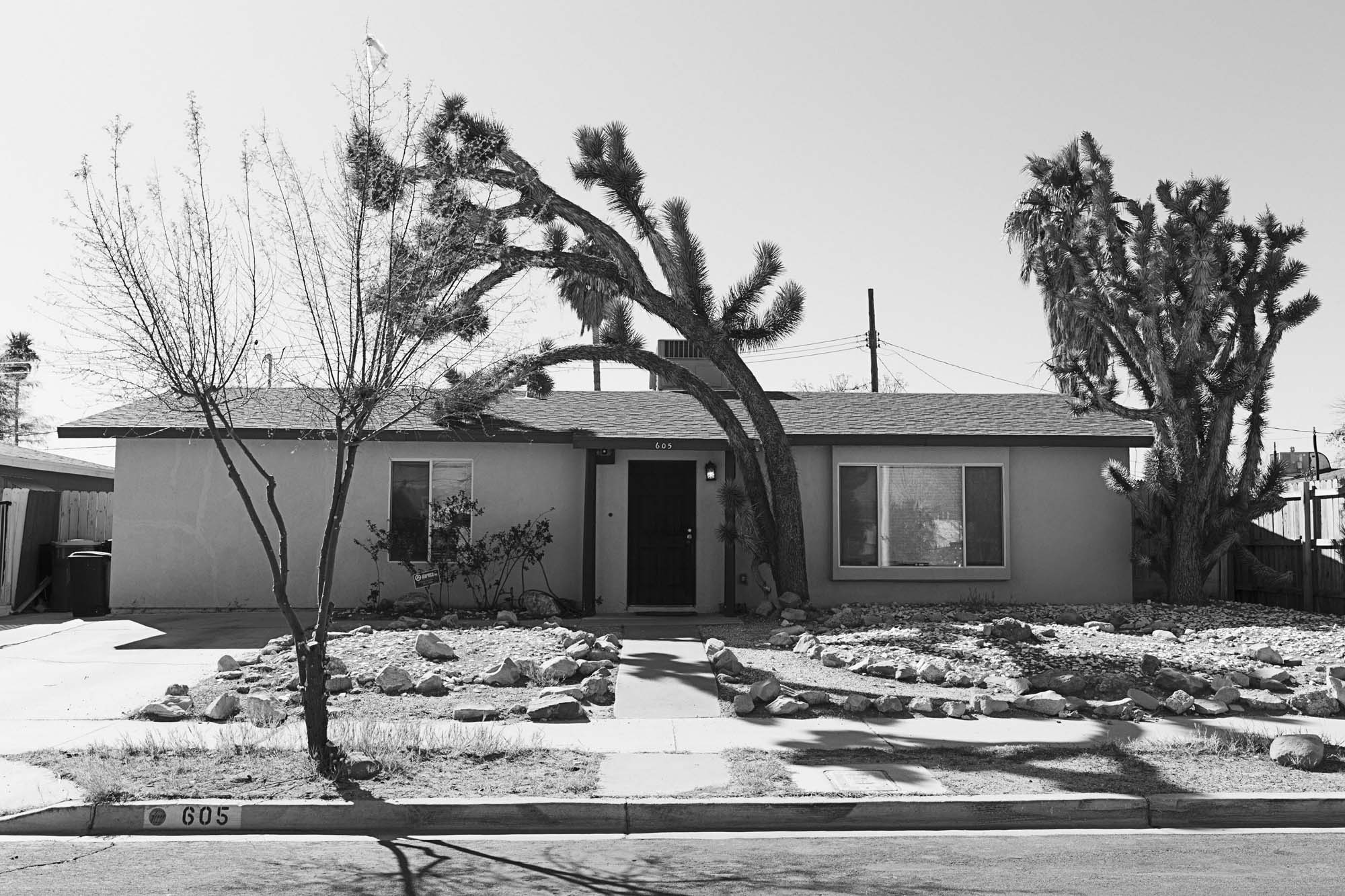 black and white image of the exterior of a home designed by Paul Revere Williams