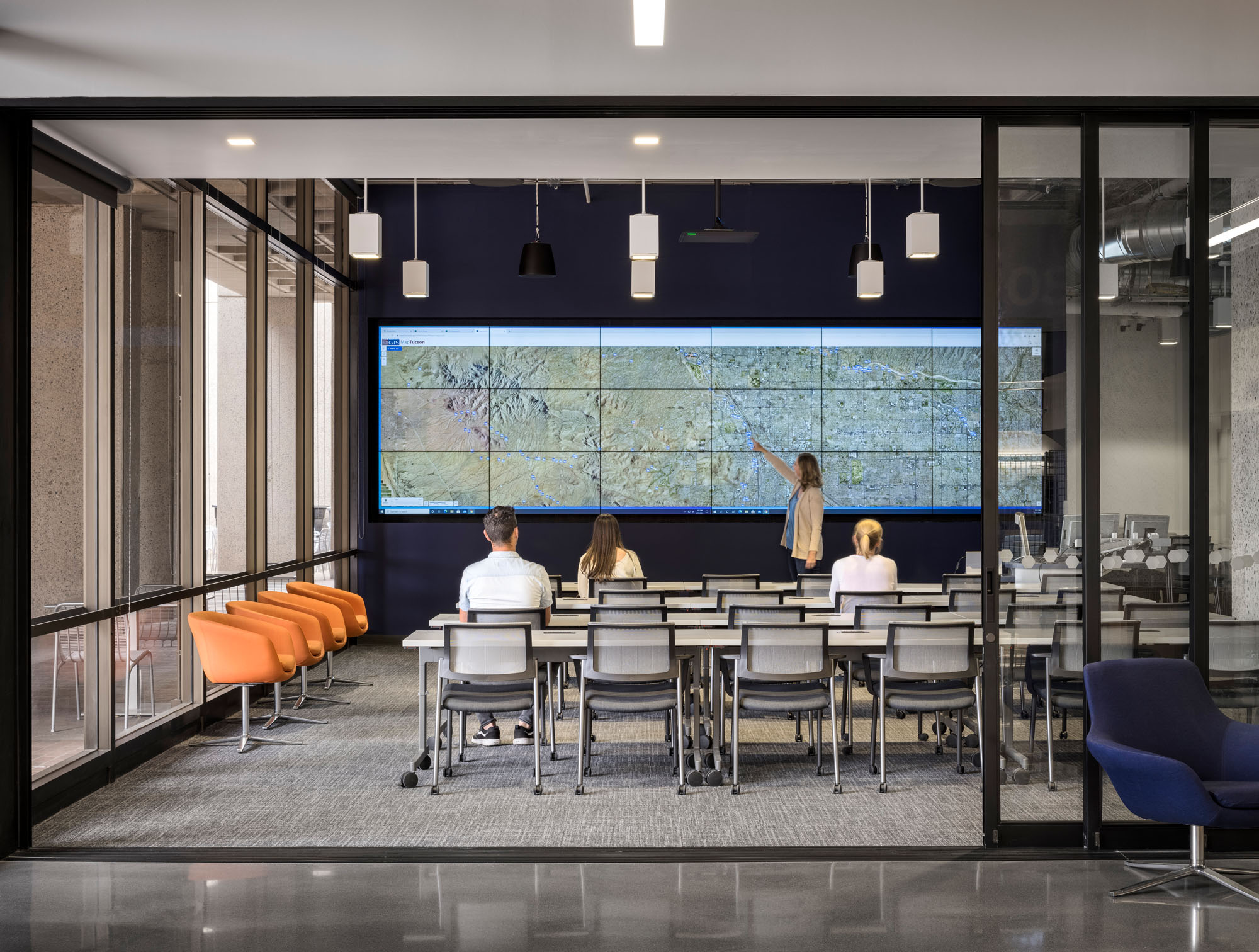 interior of a classroom at the university of arizona student success district