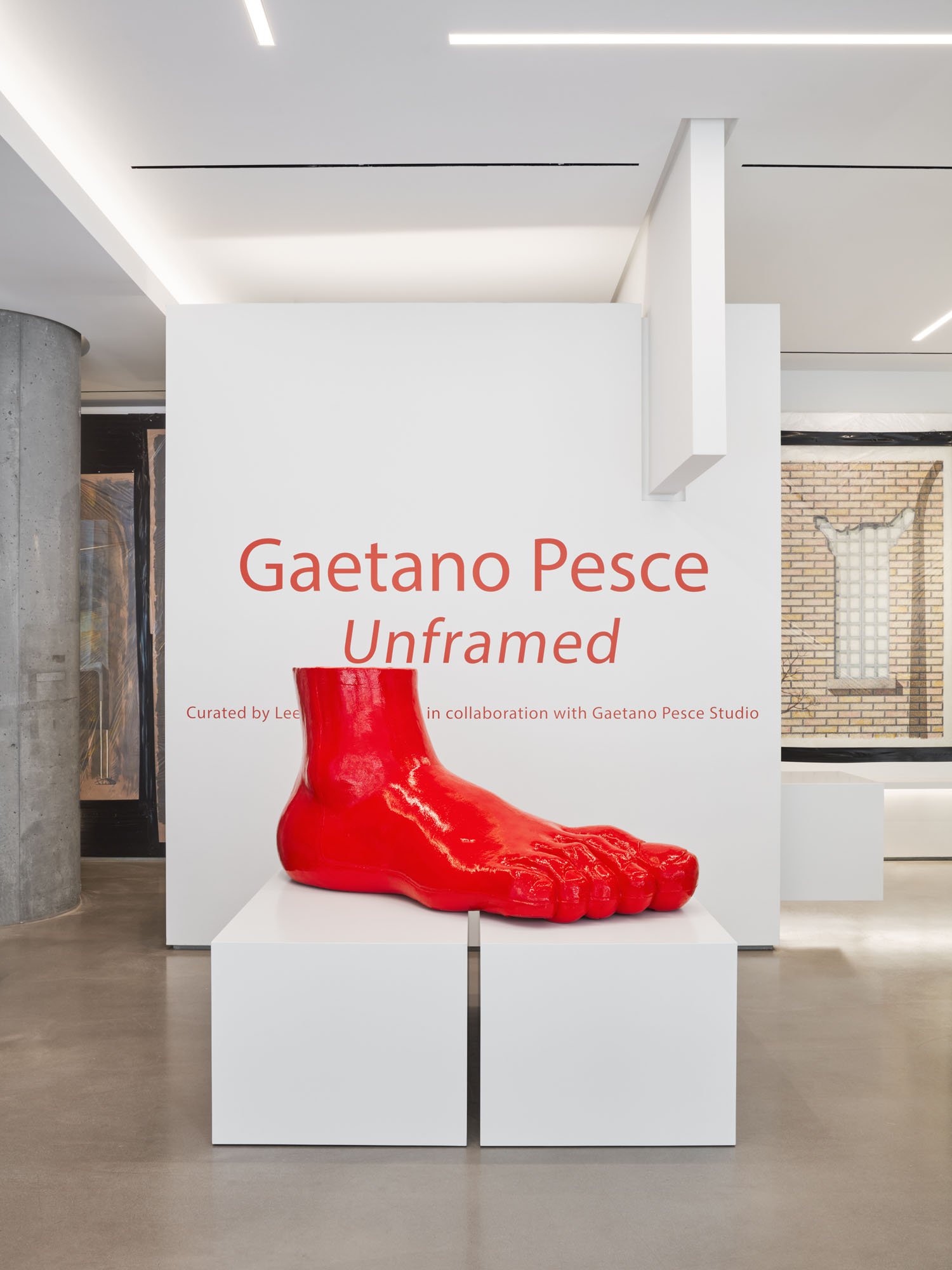 the entrance of the Gaetano Pesce Unframed exhibition