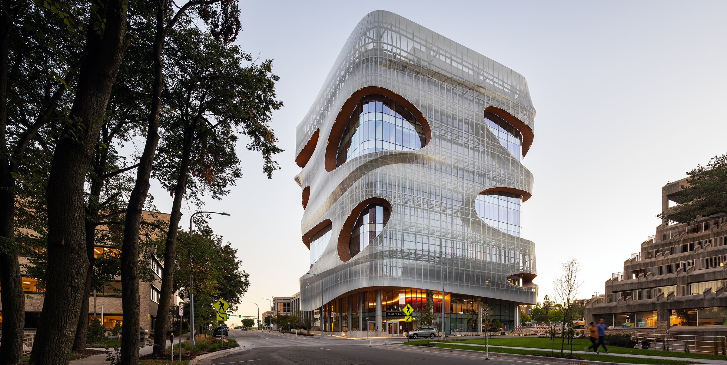 The Mayo Clinic Lab is a striking building in Rochester, Minnesota