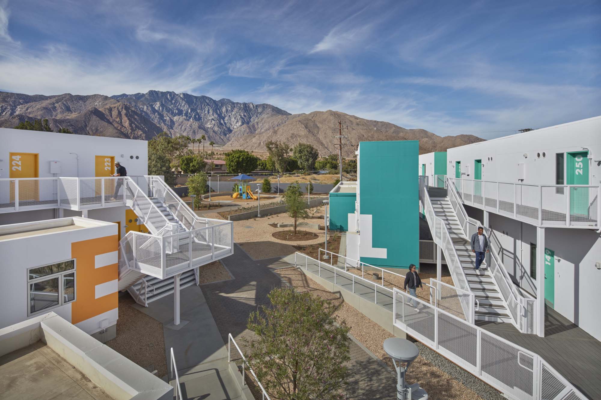 colorful housing units