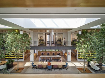 A completely open floor layout with