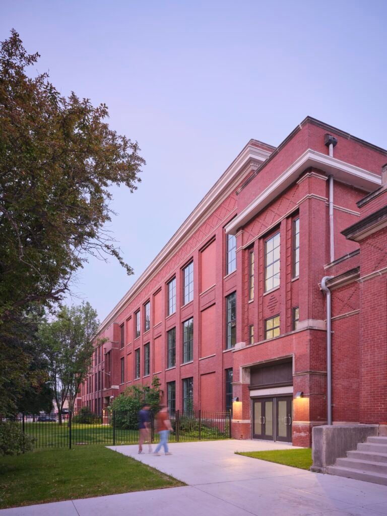 exterior of a former school turned into a community center