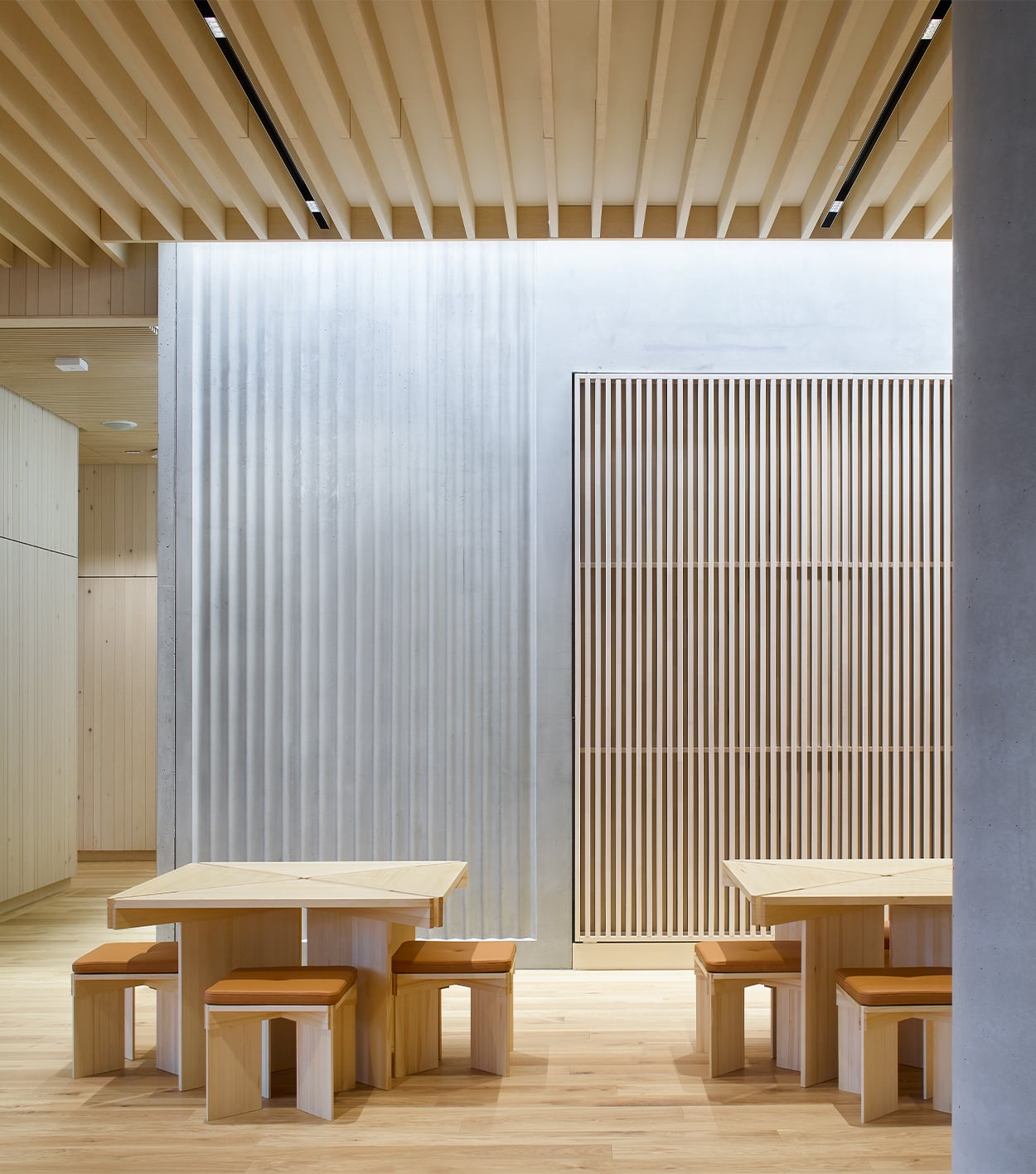 interior of a government building in norway with seating