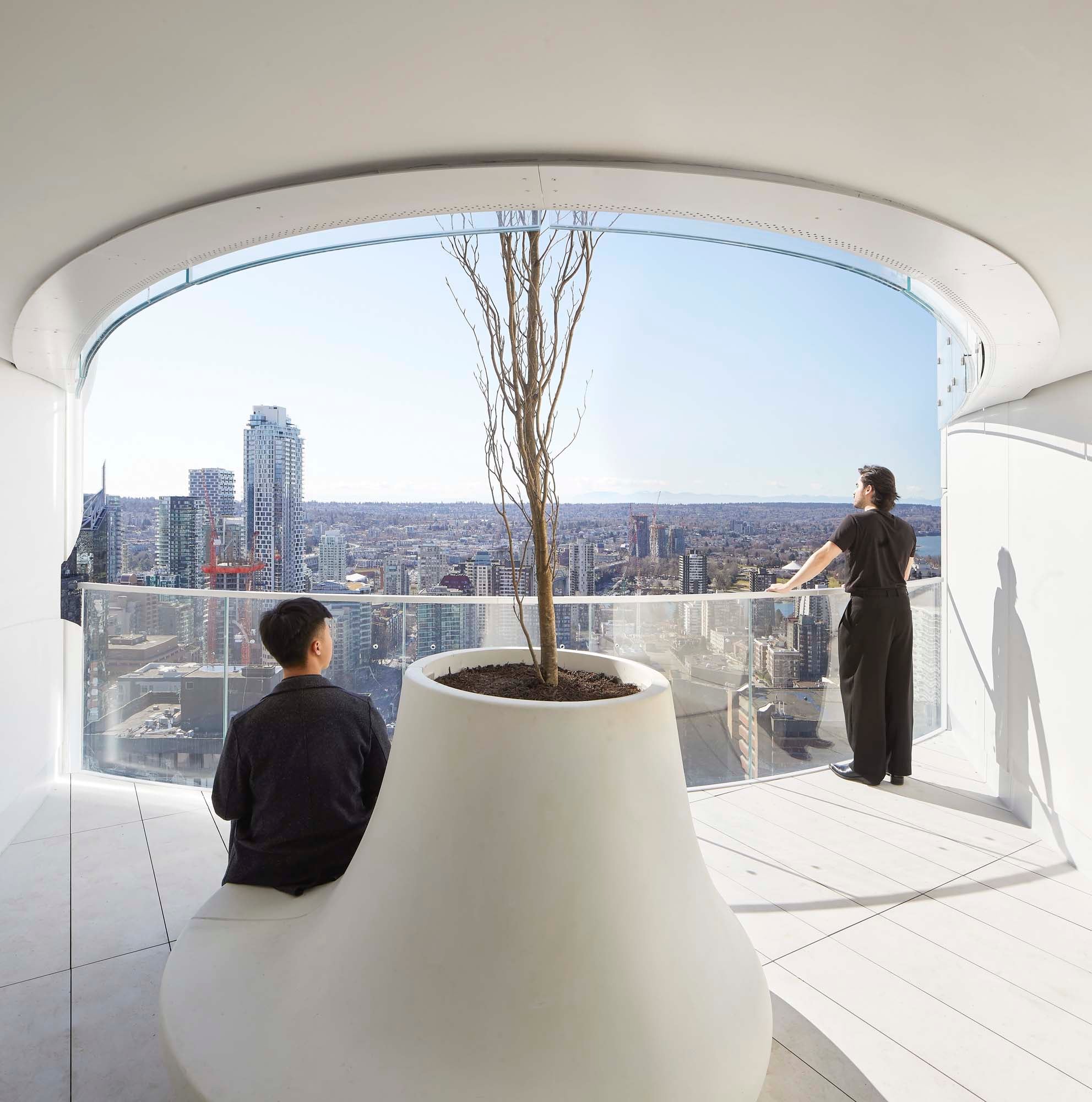 Patio view of Vancouver skyline
