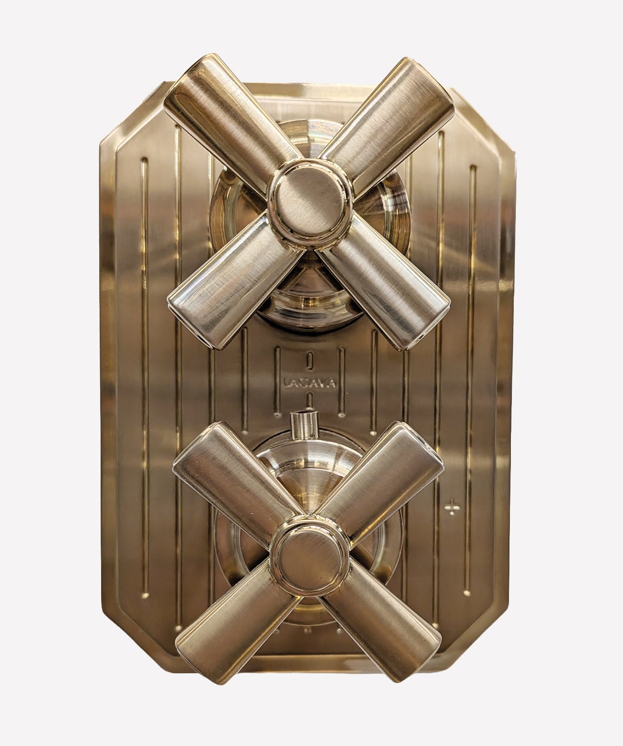 Flutti faucet in gold by LACAVA, white background