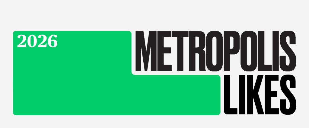 A green rectangle featuring "2026" on the left and bold black "METROPOLIS LIKES" (also styled as METROPOLISLikes) on the right.