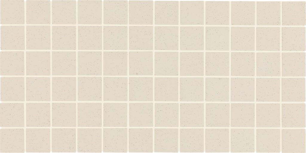 Products to Specify: A grid of small, square, light beige tiles with subtle speckled patterns, evenly spaced and aligned in rows and columns.