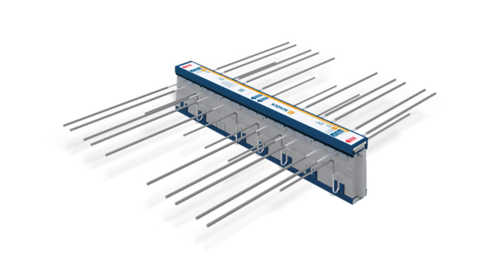 A rectangular metal frame with multiple long steel rods protruding horizontally from both sides, shown on a white background.