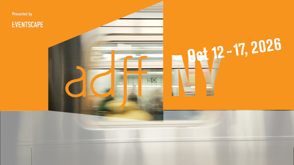 Poster for ADFF:NY, presented by Eventscape during Archtober 2026, taking place October 12–17.